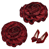 2Pcs Flower Polyester Shoe Buckle Clips DIY-PH0034-81-1