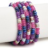 Gradient Color Natural Dyed White Jade & Lapis Lazuli & Synthetic Shoushan Stone Beads Strands GG-CBA1E0E-01C-2