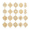 40Pcs 10 Style Baroque Style Zinc Alloy Connector Charms FIND-SW0001-19-29