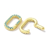 Rack Plated Brass Micro Pave Cubic Zirconia Clasps X-KK-Z039-06A-G-2