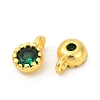 Brass Pave Cubic Zirconia Pendants KK-H204-03G-06-2