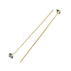 Brass Micro Pave Cubic Zirconia Stud Earring Findings CU-CBA4618-01G-06-2