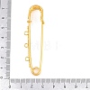 Iron Rhinestone Safety Pins Brooch Findings IFIN-A021-01C-G-2