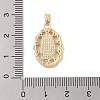 Brass Cubic Zirconia Pendants KK-Z050-19G-02-3