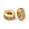 Rack Plating Brass Micro Pave Cubic Zirconia  Beads KK-U030-31G-01-1