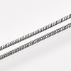 Brass Round Snake Chain Necklace Making MAK-T006-11A-B-3