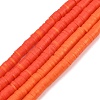 Flat Round Handmade Polymer Clay Beads CLAY-XCP0001-34-1