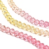 Transparent Painted Glass Beads Strands X1-DGLA-A034-T4mm-A07-4