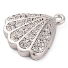 Rack Plating Brass Micro Pave Cubic Zirconia Pendants KK-Z070-09P-2