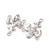 Tibetan Style Alloy 3-Loop Chandelier Component Links FIND-C094-19AS-2
