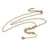 Brass Micro Pave Clear Cubic Zirconia Geometric Pendant Y Tassel Necklaces NJEW-P350-01A-G-4