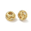 Brass Micro Pave Clear Cubic Zirconia Beads KK-G557-42G-1