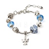 Heart Angel Clover Flowers European Bracelet for Teen Girl Women BJEW-JB06849-03-1