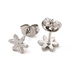 Non-Tarnish 304 Stainless Steel Snowflake Stud Earrings for Women EJEW-I281-34P-2