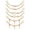 Brass Micro Pave Clear Cubic Zirconia Connector Charms PALLOY-OC00051-1