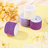 4 Rolls 4 Colors Round Polyester Cord OCOR-TA0003-88C-5