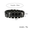 Synthetic Non-magnetic Hematite Beads Stretch Bracelets for Men PZ7053-8-2