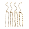 304 & 201 Stainless Steel Paperclip Chain Bracelet Making AJEW-JB01593-1