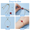 12Pcs Rack Plating Adjustable Brass Slider Bracelet Making KK-DC0004-37G-4