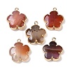 Natural Red Agate Pendants G-P566-01G-02-1