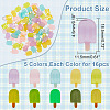 80Pcs 5 Colors Luminous Resin Decoden Cabochons RESI-AR0001-35-2