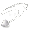 Anti-Tarnish 304 Stainless Steel Heart Locket Pendant Cable Chain Necklaces for Women LS-NJEW-M050-04E-P-4