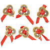 12Pcs 6 Style Brass Coin Pendant Decorations AJEW-FH00027-1