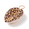 Natural Cowire Shell Pendants PALLOY-JF01163-3