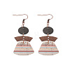 Alloy with Imitation Leather Dangle Earrings FS-WG30D02-13-1