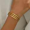 Stainless Steel Triple Layer Cuff Bangles RJ3221-4-2