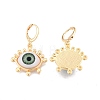 Acrylic Horse Eye Dangle Leverback Earrings EJEW-N012-78-1