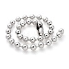 304 Stainless Steel Ball Chain Necklaces X-NJEW-G326-03P-1