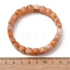 Natural Topaz Jade Beaded Stretch Bracelets for Women Men BJEW-D461-02J-2