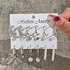 Alloy & Plastic Pearl Earring Sets WG17A46-29-1