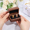 Wooden Jewelry Storage Magnetic Gift Cases for Cufflinks CON-WH0095-78C-1-4