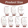 14Pcs 7 Style Stainless Steel Pendants STAS-PJ0001-46-3
