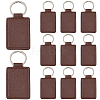 CutHollow 12Pcs Rectangle Imitation Leather Pendant Keychain KEYC-CL0001-11B-7