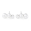 Rack Plating Brass Stud Earrings for Women KK-Z038-12P-1