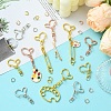 Alloy Heart Lobster Clasps KEYC-YW0001-20G-6