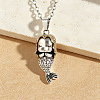 Duo Tone Alloy & Brass 3D Mermaid Pendant Necklaces for Women WGFCFC6-01-4