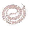 Electroplate Opaque Solid Color Glass Beads Strands EGLA-N002-25-B06-2