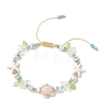 Synthetic Turquoise & Natural Howlite & Imitated Pearl Acrylic Beads Beaided Bead Bracelets BJEW-MZ00343-02-3