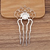 Alloy Hair Comb Findings PW-WG3438E-01-1