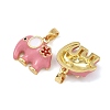 Brass Enamel Pendants KK-T001-04G-B-2