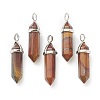 Natural Tiger Iron Pointed Pendants X-G-M378-01P-A30-1