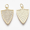 Brass Micro Pave Cubic Zirconia Pendants KK-R130-021G-NF-2