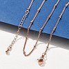 2MM Brass Satellite Chain Necklaces for Women NJEW-D302-49RG-2