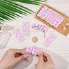 12Pcs Leopard Print Polyester Necklace Anti-Winding Display Cards CDIS-OC0001-14D-3