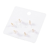 6 Pcs Brass Mirco Pave Clear Cubic Zirconia Ear Studs EJEW-S218-01G-02-2