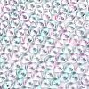 Spray Painted Transparent Glass Seed Beads SEED-T007-05E-2